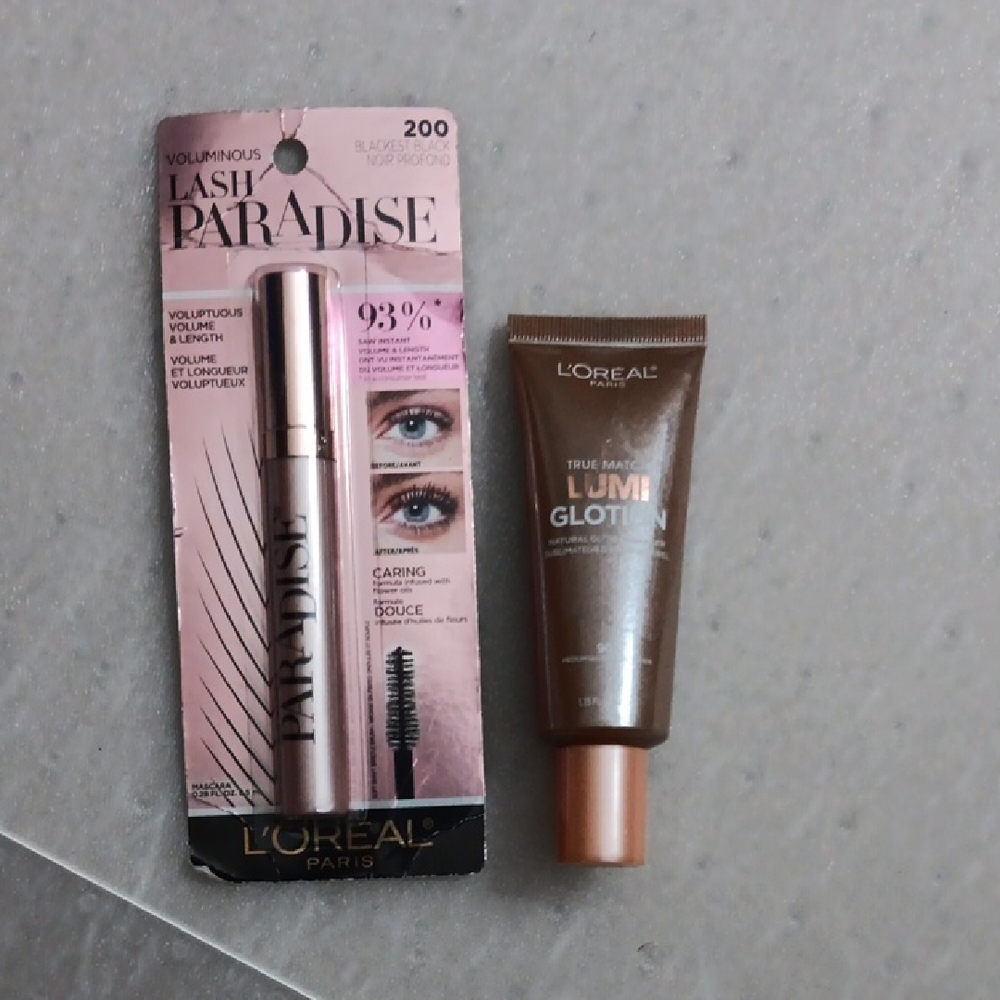 L'Oreal Lash Paradise Mascara and Lumi Glotion - Medium Glow Enhancer